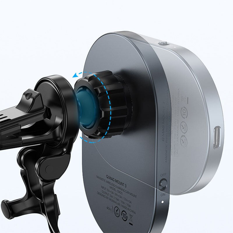 Clear Car Wireless Phone Mount Charger