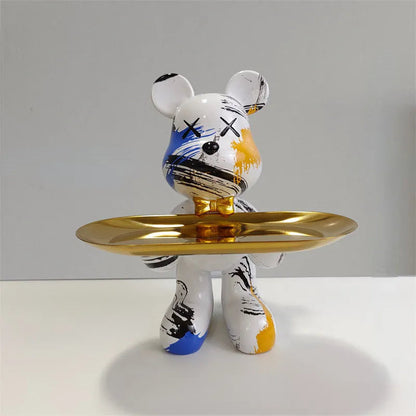Stylish Bear Figurine Home Decor Statue