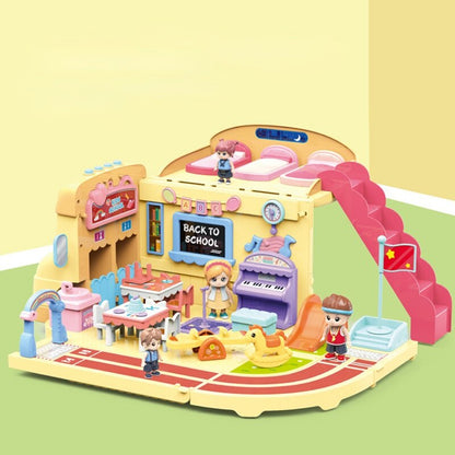 Big School Bus Play House Toy Set
