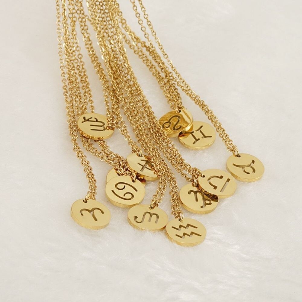 Eco Friendly Zodiac Pendant Stainless Steel Necklace - Befez