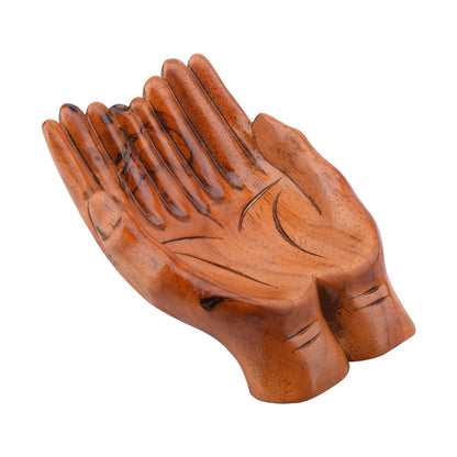 Decorative Wooden Hand Candy Dish Home Decoration