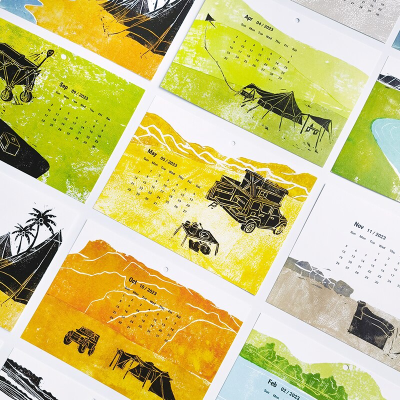 Compact Outdoor Adventure Desk Calendar