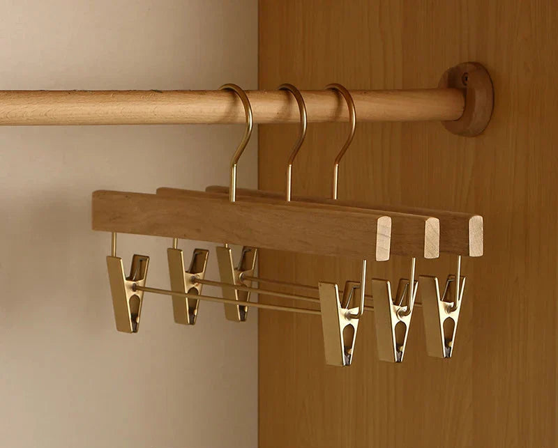 Sturdy Wooden Hangers with Extra Wide Shoulders for Clothes