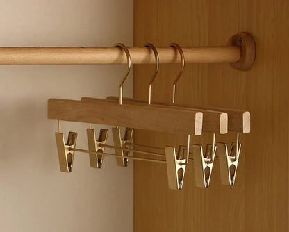 Sturdy Wooden Hangers with Extra Wide Shoulders for Clothes