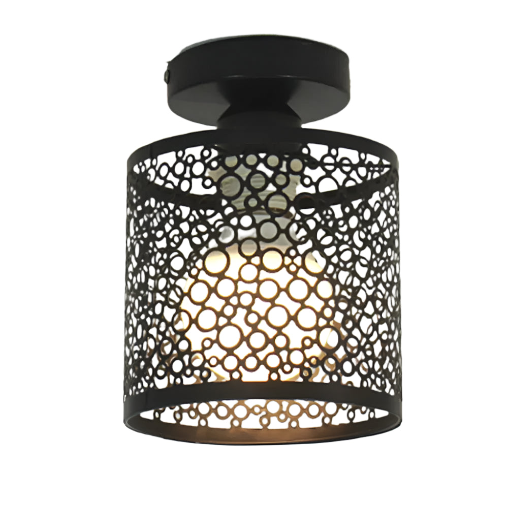 Rustic Metal Open Frame Vintage Lamp