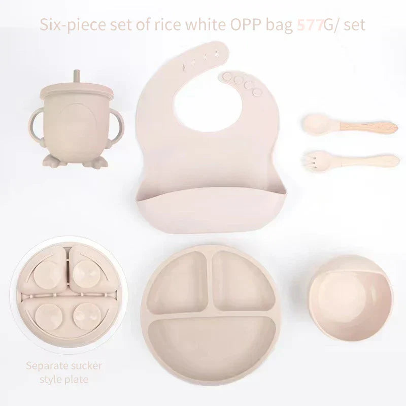Soft Baby Feeding Set - 6 Piece Silicone Kit