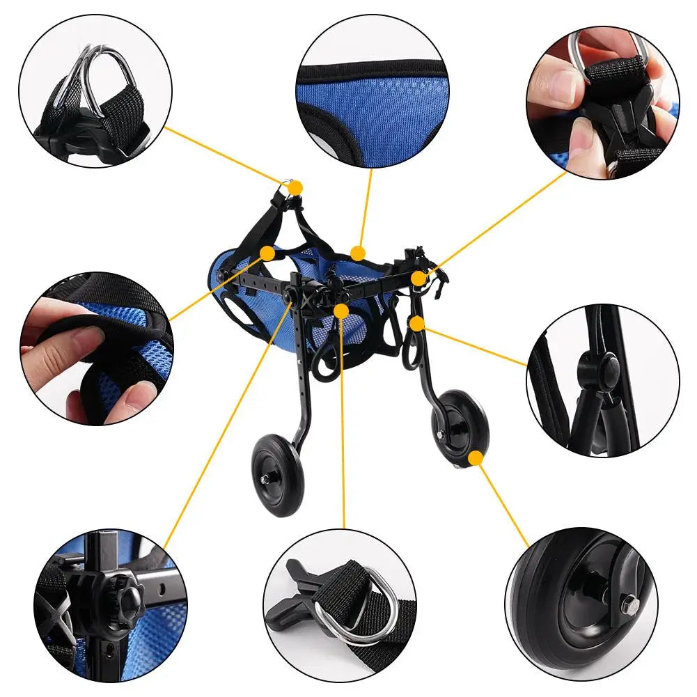 Portable Dog Stroller for Small Pets Rehab Cart