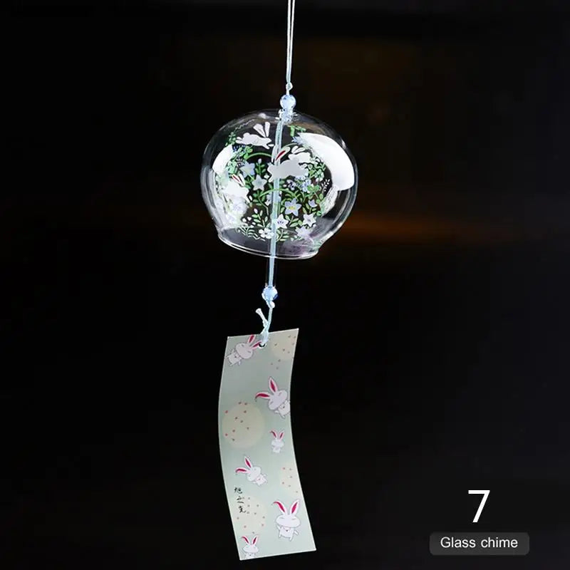Beautiful Japanese Glass Wind Chime Pendant
