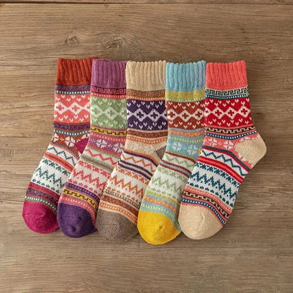 Cozy Women's Warm Wool Socks 5 Pack