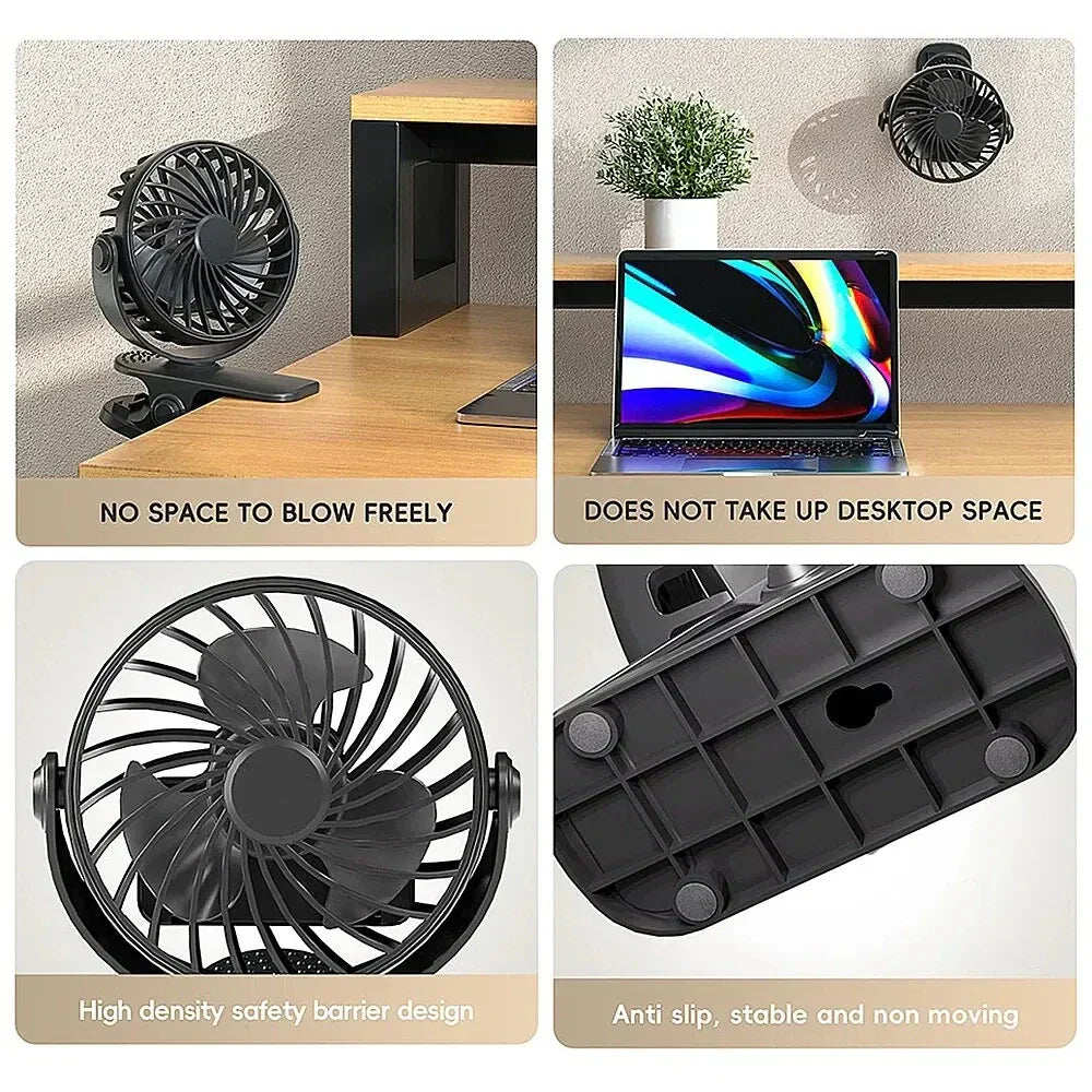 Compact USB Desk Fan with Adjustable Speeds