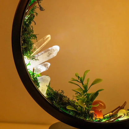 Beautiful Night Lamp with Green Crystal Accent