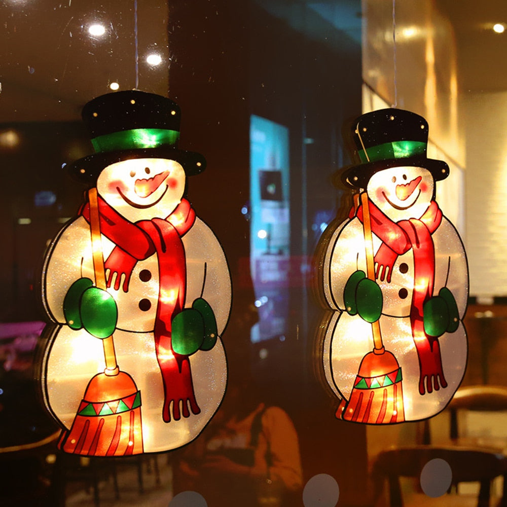 Colorful LED Christmas Window String Lights