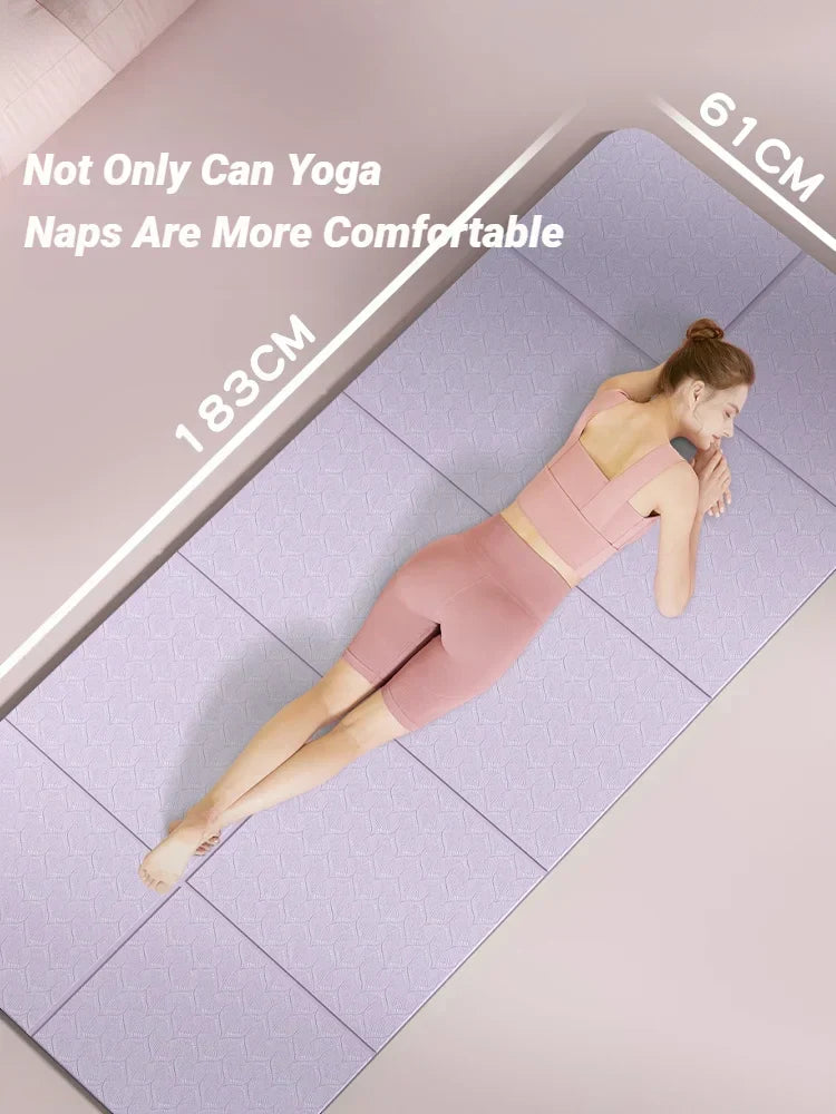 Ultra Thin Foldable Yoga Mat Non Slip Eco Friendly