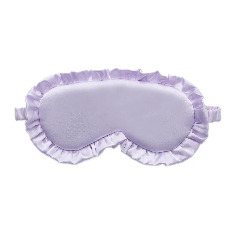 Silky Eye Mask with Ruffles for Sleep