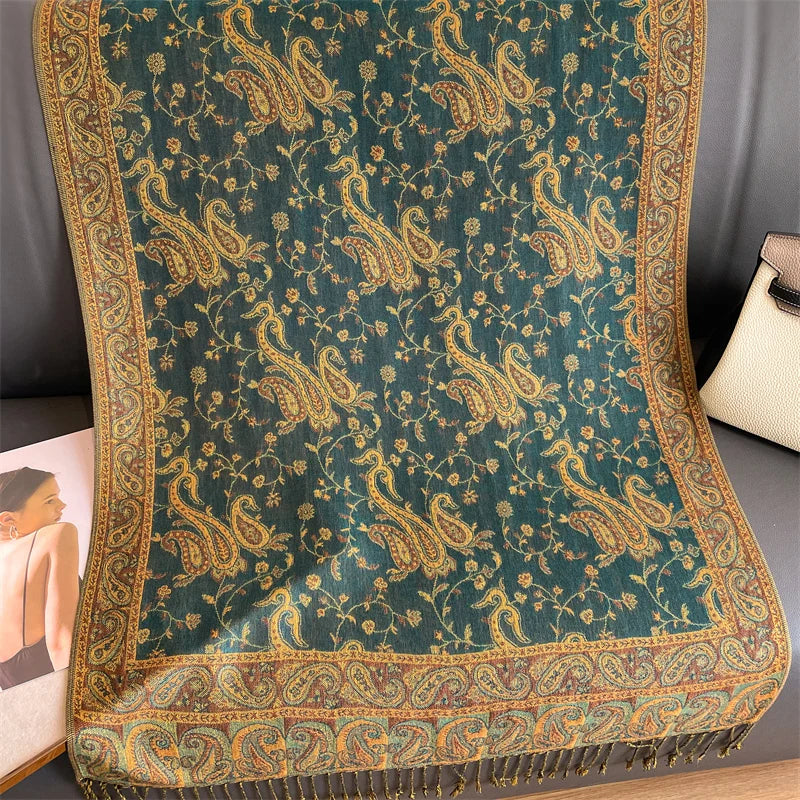Soft Cashmere Women's Scarf Luxury Warm Print
