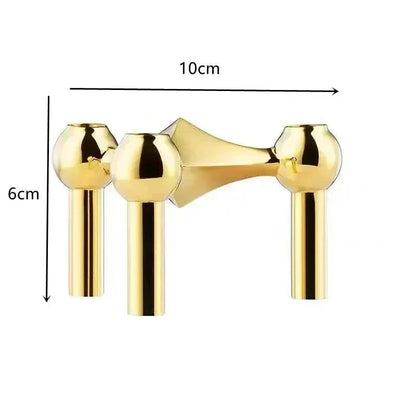 Contemporary Metal Candle Holder – Sleek Silver Candle Stand