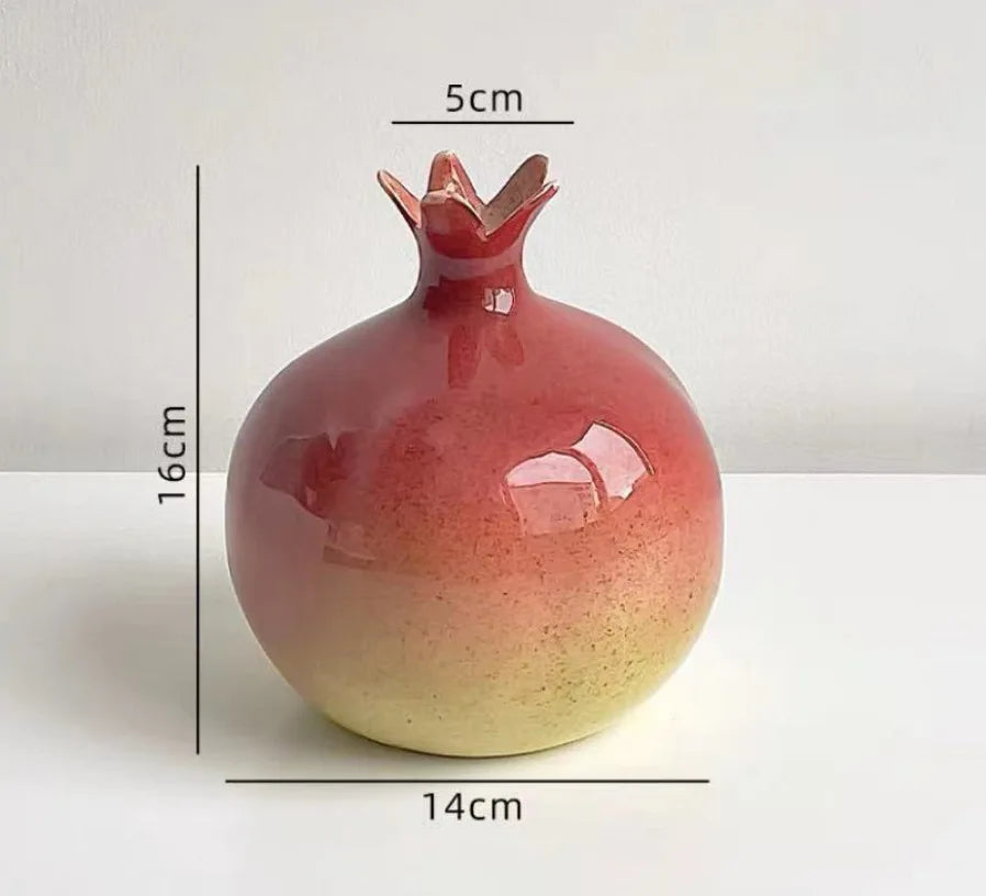 Decorative Red Fruit Ceramic Vase