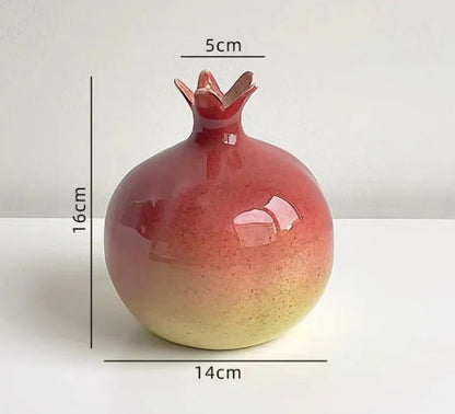 Decorative Red Fruit Ceramic Vase