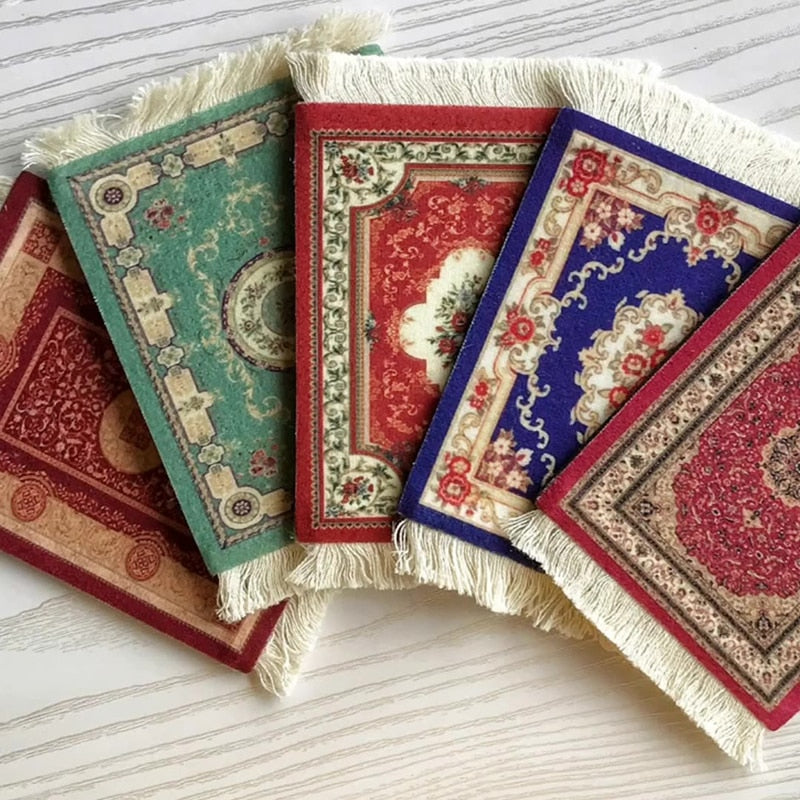 Small Vintage Rug Drink Coaster