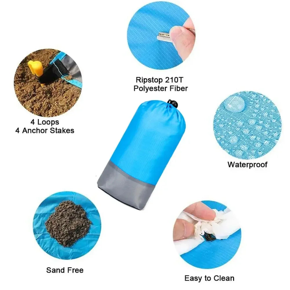 Large Waterproof Beach Mat AeroLoom Blanket