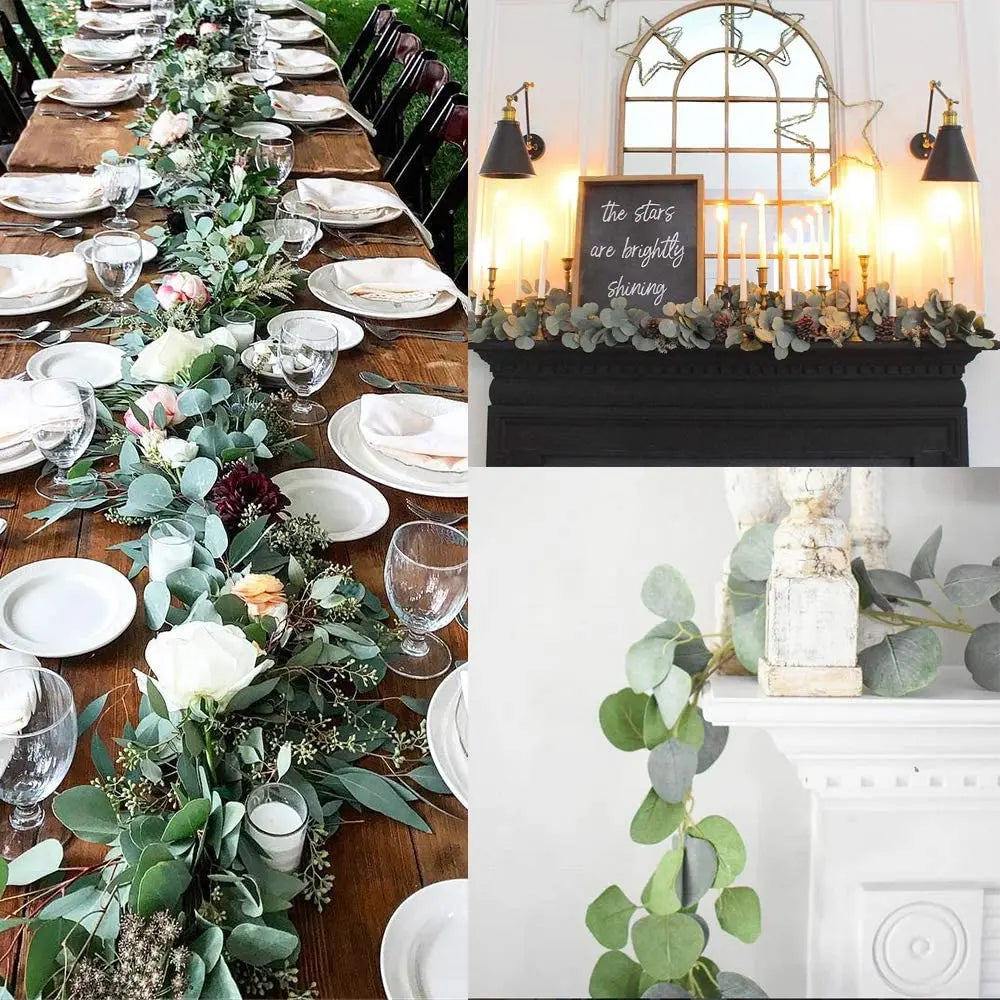 Fresh Eucalyptus Artificial Garland Set