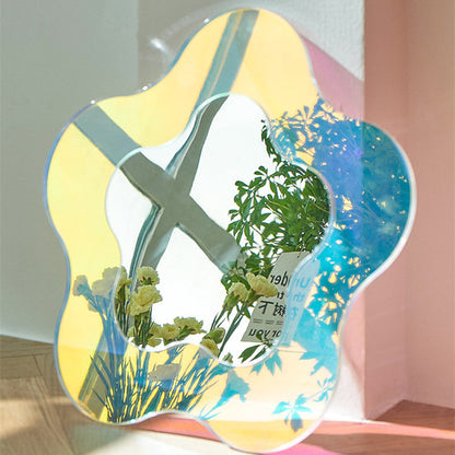 Decorative Glass Floral Wall Mirror