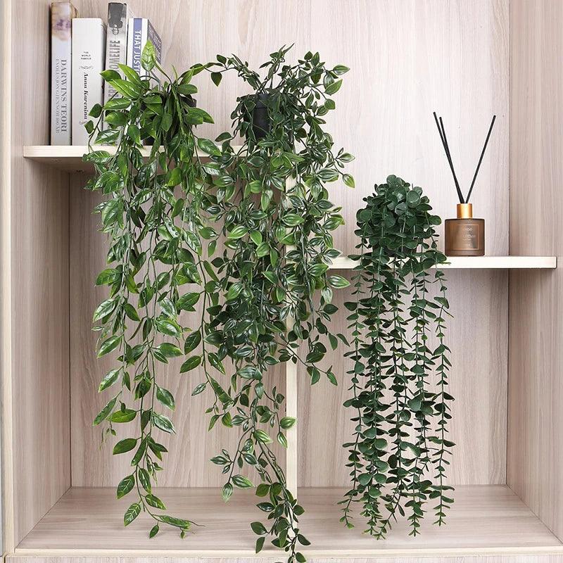 Green Artificial Hanging Plant 90cm Decor