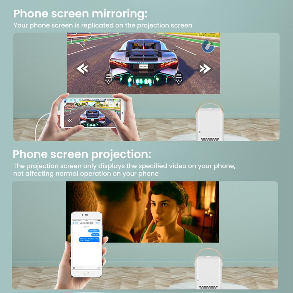 Compact Home Theater Mini HD Video Projector