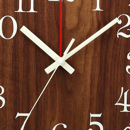 Quiet Modern Wooden LED Wall Clock
