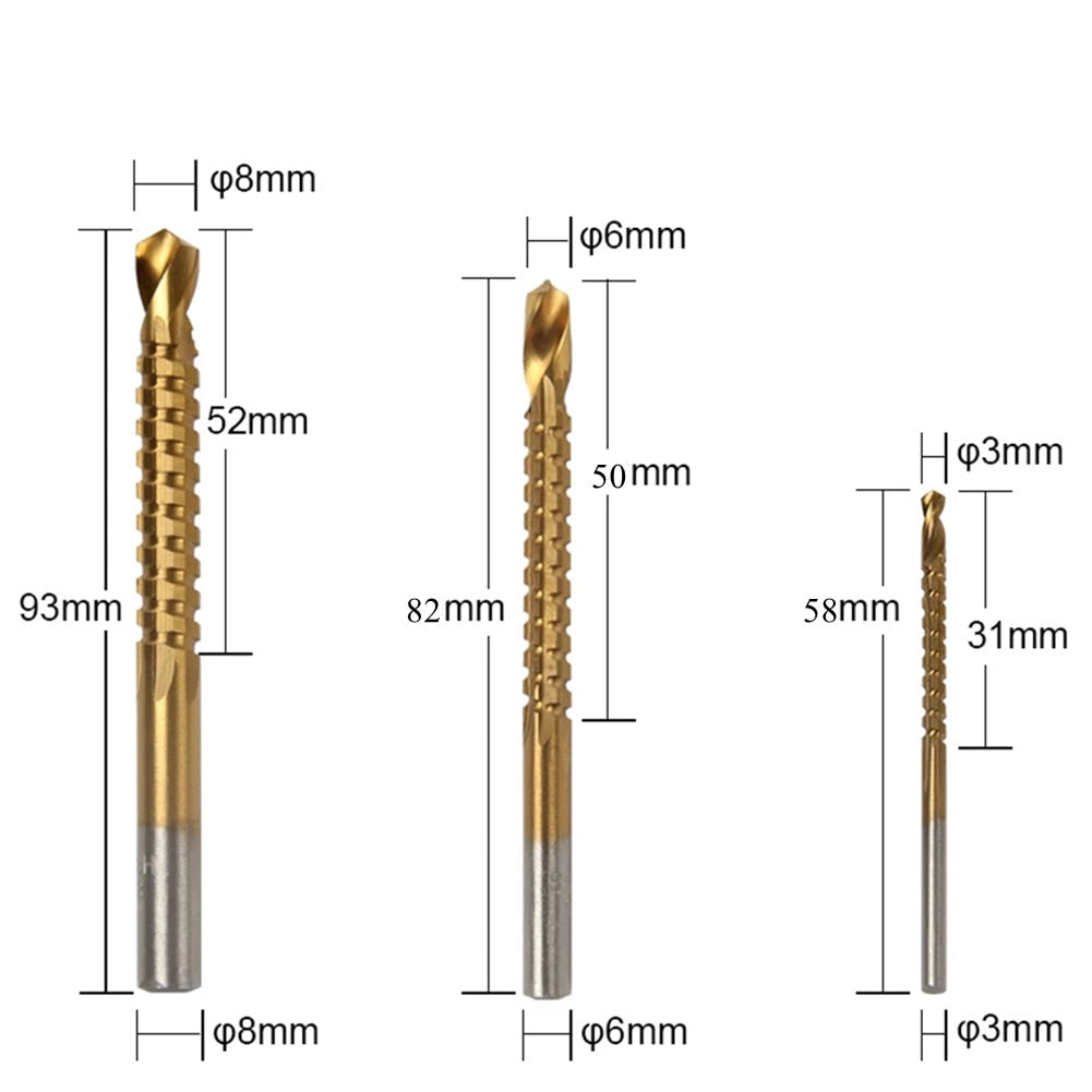 Heavy Duty Titanium Drill Bit Set for Metal and Wood