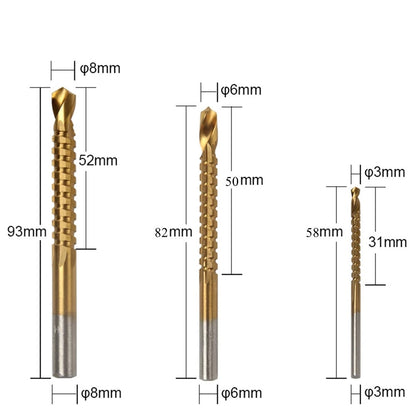 Heavy Duty Titanium Drill Bit Set for Metal and Wood