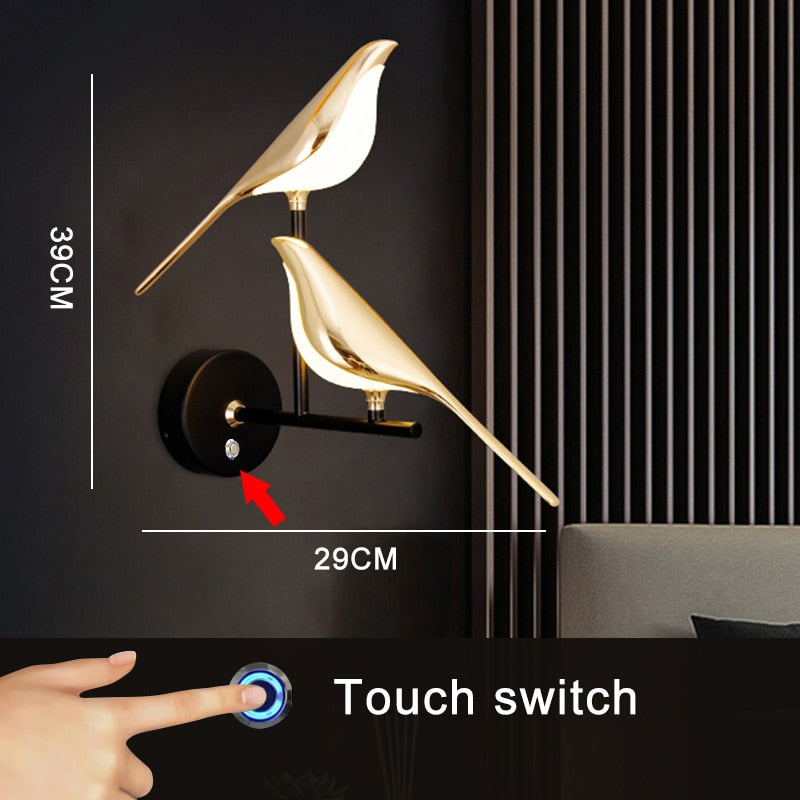 Simple White Wooden Bird Light