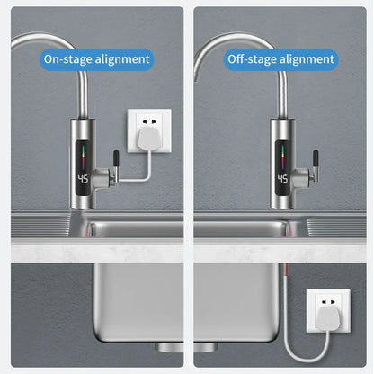 Instant Hot Water Faucet, 3000W Stainless Steel Kitchen Tap