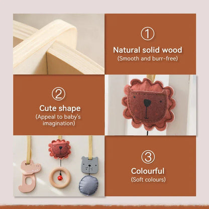 Colorful Wooden Rattle Toy Frame