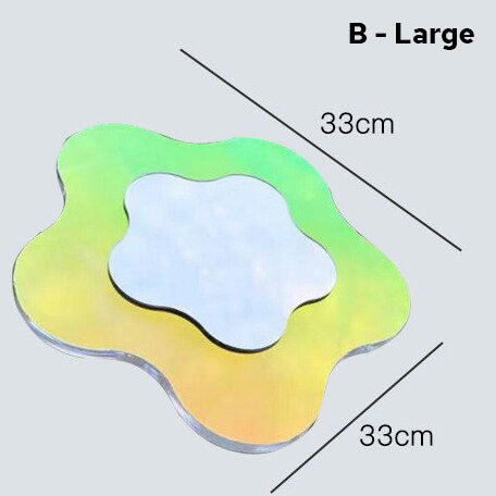 Decorative Glass Floral Wall Mirror