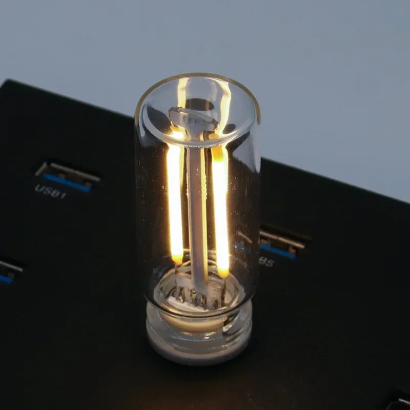 Colorful Glass Table Lamp with USB Touch Dimmer
