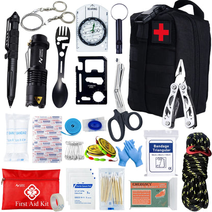 Ultimate 24-Piece Outdoor Survival Emergency Kit
