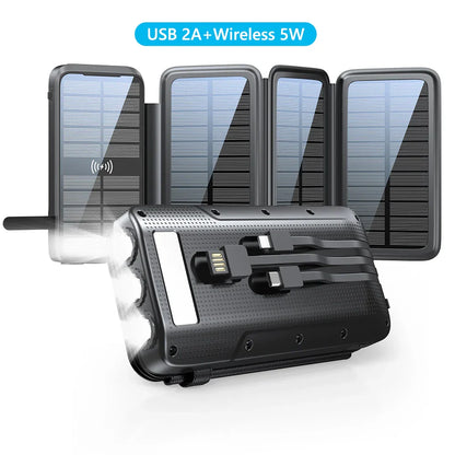 Portable Solar Charger 43800mAh Fast Charge Power Bank