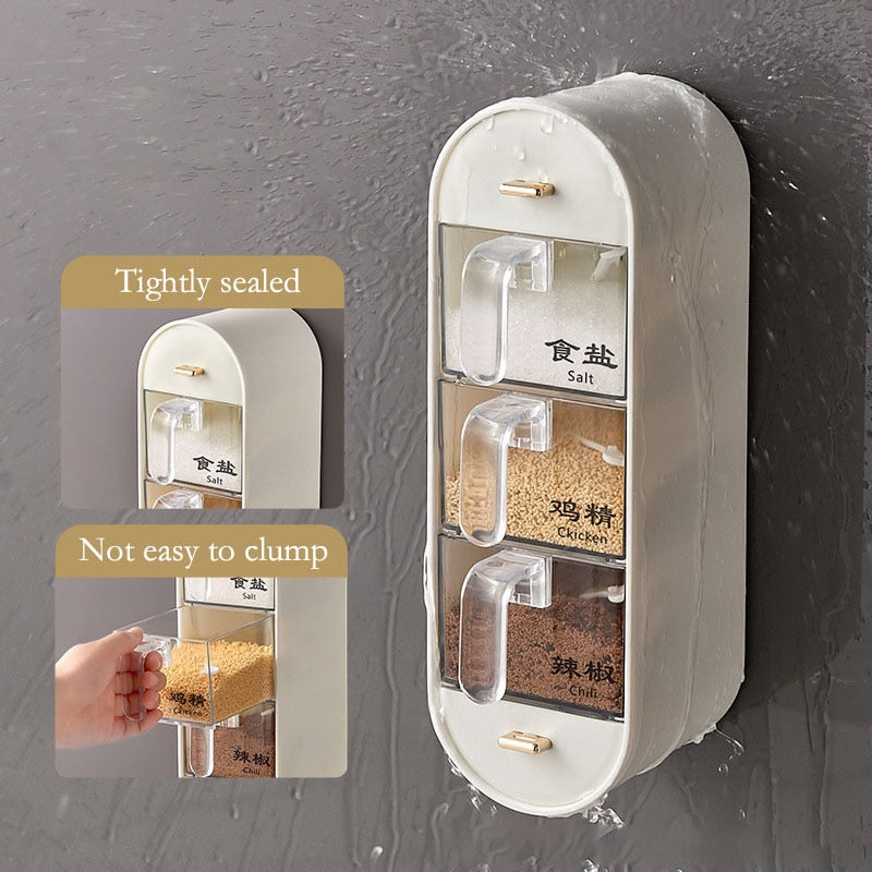 Space-Saving Wall-Mounted Spice Rack Organizer
