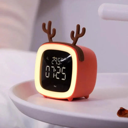 Colorful Bunny LED Clock with Nightlight for Kids Bedrooms