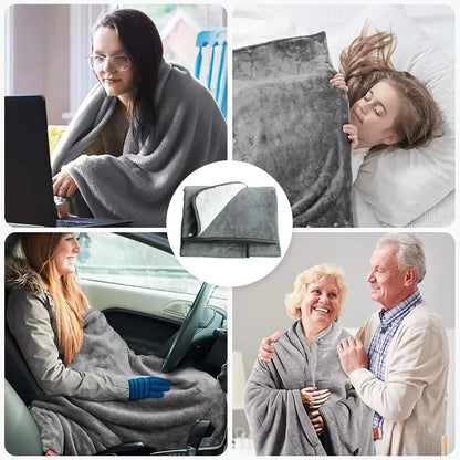 Soft Wearable Electric Heating Blanket with 3 Heat Settings