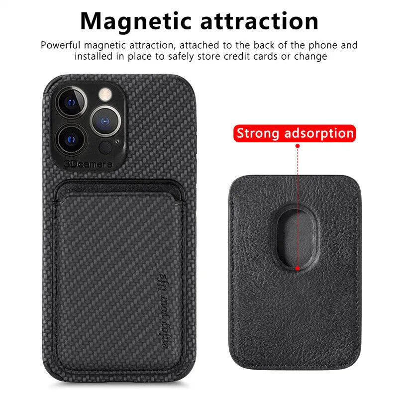 Thin MagSafe Phone Wallet Case for iPhone