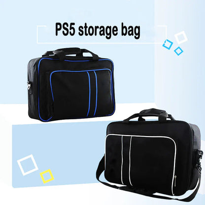 Durable PS5 Travel Bag with Shoulder Strap & Pockets