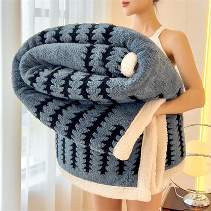 Plush Soft Fleece Blanket for Bed and Sofa