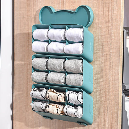 Sticky Foldable Fabric Storage Wall Shelf