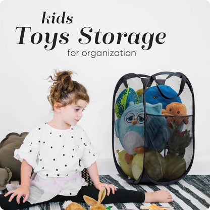 Portable Folding Laundry Hamper with Pocket