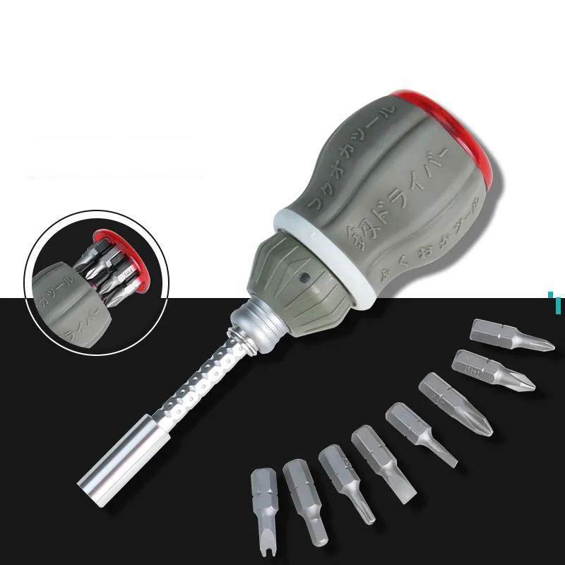 Compact Adjustable Magnetic Multi Bit Screwdriver Kit - Befez