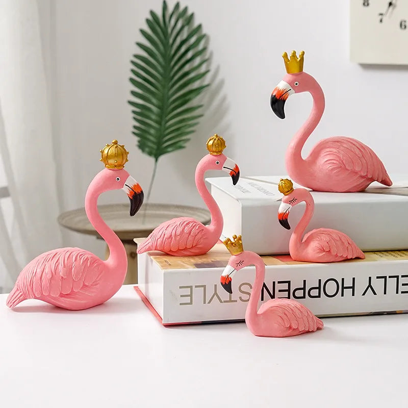 Stylish Pink Flamingo Home Decor Figure