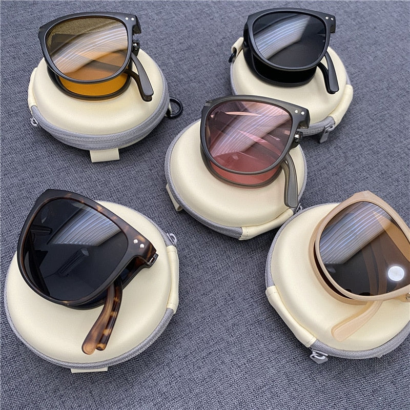 Stylish UV Protection Folding Clear Lens Sunglasses