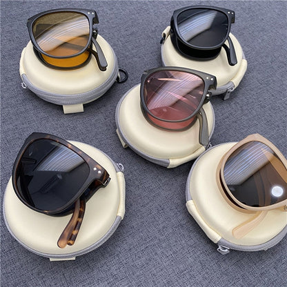 Stylish UV Protection Folding Clear Lens Sunglasses
